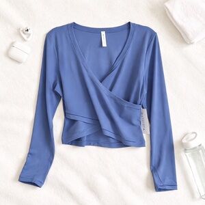 Athleta Transcend Wrap Top NWT Size XL | Yoga Pilates Princess Athleisure Wear